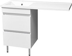 Stella Polare Тумба с раковиной Мадлен 110 L под стиральную машину белая – фотография-3